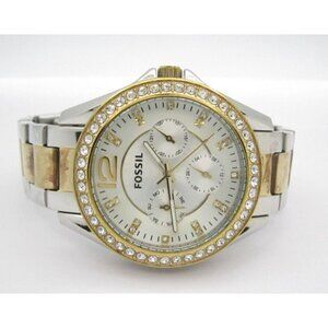 Women Fossil Quartz WR Analog 37mm Dial Crystal Causal Round Watch (G548) ES3204